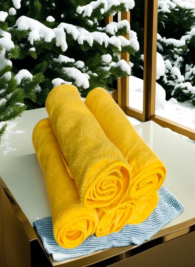 SHOWSTOPPER Microfiber Cleaning Cloth | 5 Pack | Kitchen Cleaning Cloths and Wipes | Dusting Cloth for Home Cleaning | Home Essentials Products | Kitchen Accessories Items for Home | Yellow | 40X40CM - Image 5
